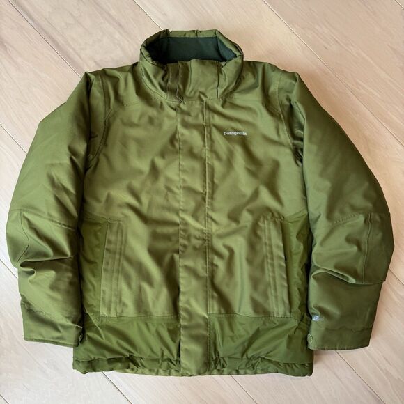 Patagonia Jacket Youth Medium Green Full Zip Insulated Puffer Outerwear Winter - Picture 2 of 10